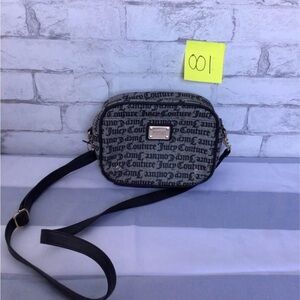 Juicy Couture Gray and Black Logo Crossbody Bag